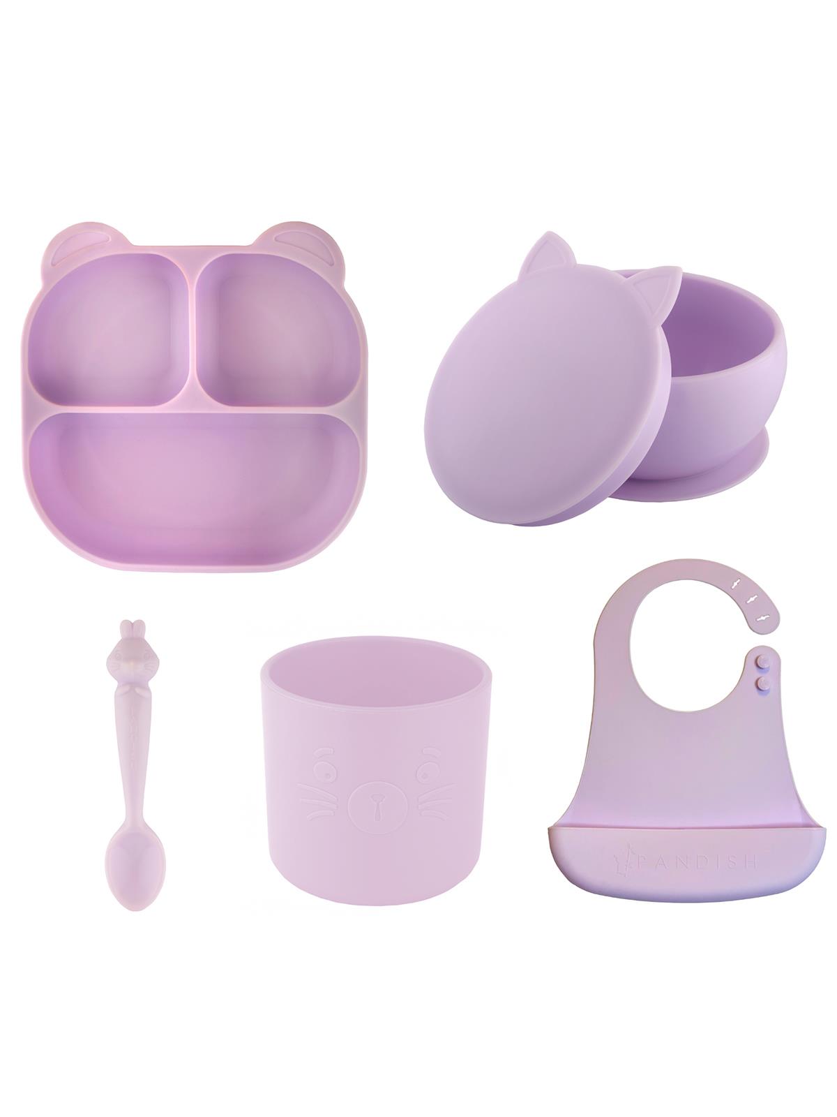 Pandish Mamma Beslenme Seti 5'li - Lila