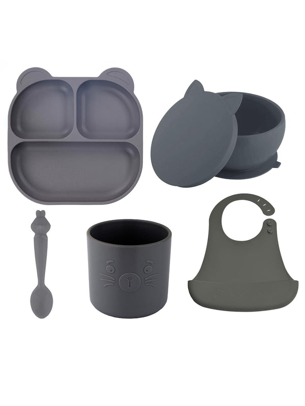 Pandish Mamma Beslenme Seti 5'li - Gri