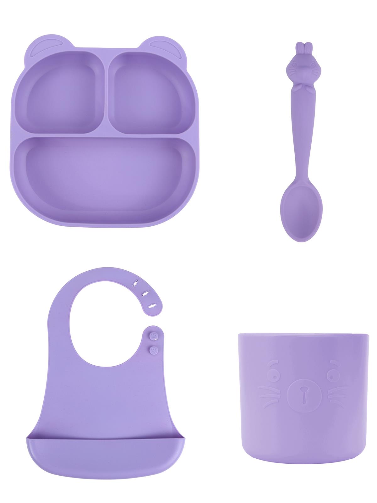 Pandish Mamma Beslenme Seti 4'lü - Lila