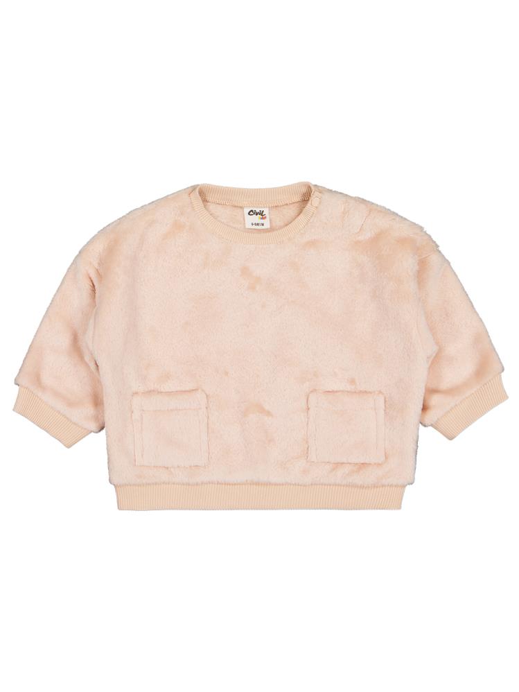 Civil Baby Çift Cep 6-18 Ay Sweatshirt - Kahverengi