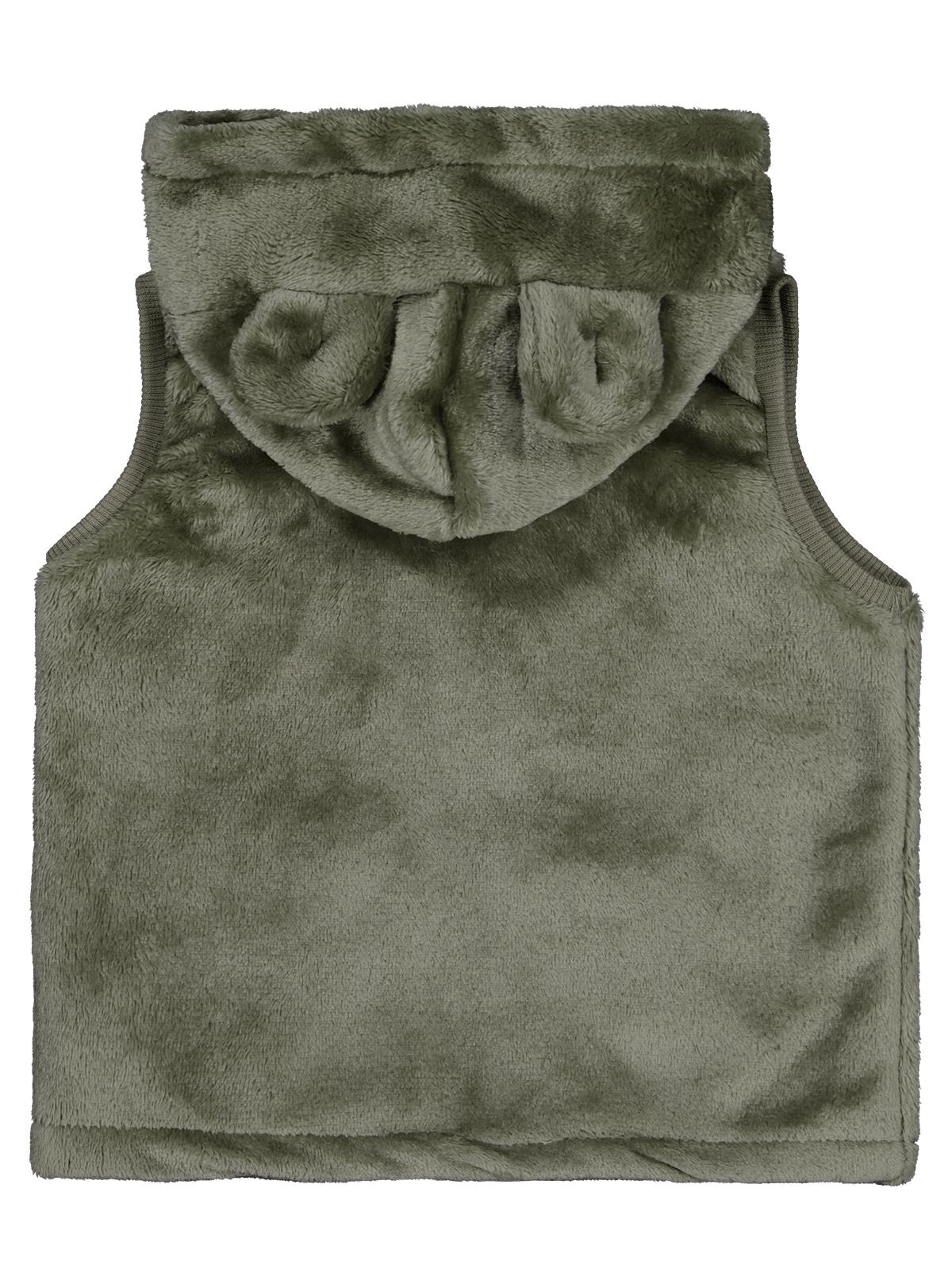 Civil Baby Kapüşonu Kulaklı 6-18 Ay Yelek - Haki