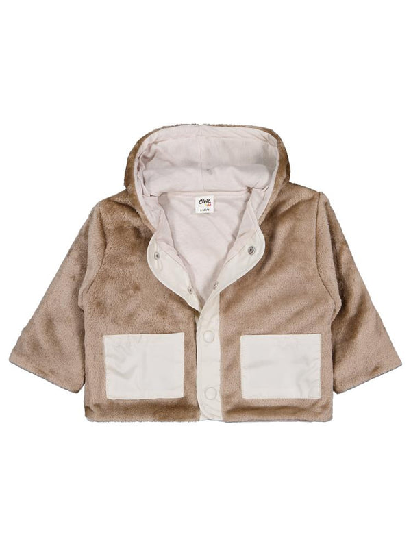 Civil Baby Kapüşonlu 6-18 Ay Hırka - Kahverengi