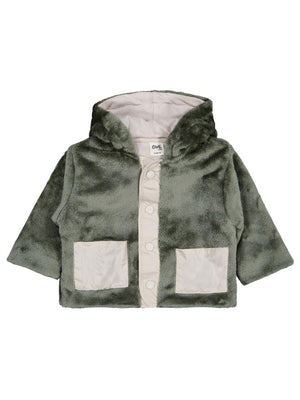 Civil Baby Kapüşonlu 6-18 Ay Hırka - Haki