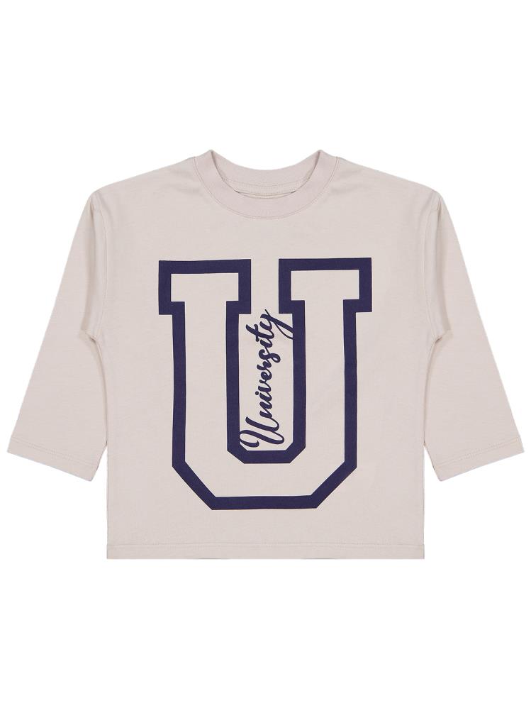 Civil Boys Unıversıty Baskılı 2-5 Yaş Sweatshirt - Bej