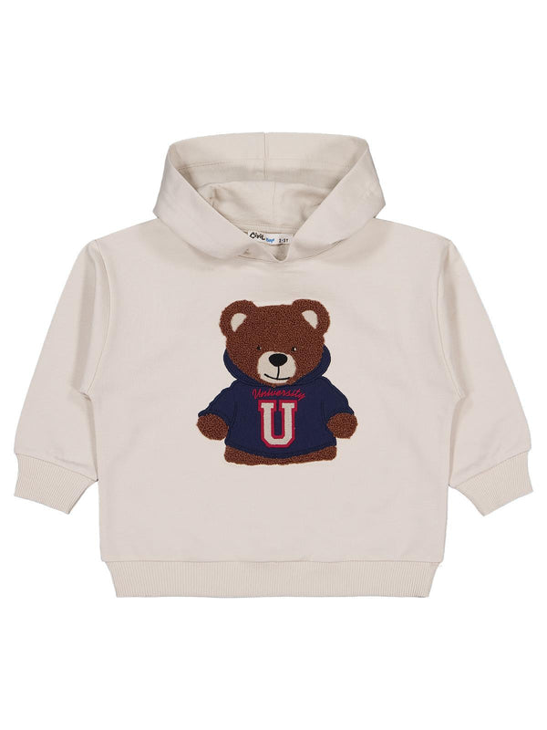 Civil Boys Unıverstıty Ayıcık Nakışlı 2-5 Yaş Sweatshirt - Bej
