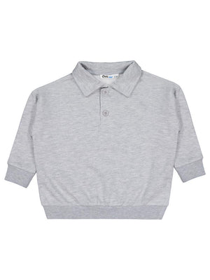 Civil Boys Polo Yaka 2-5 Yaş Sweatshirt - Gri