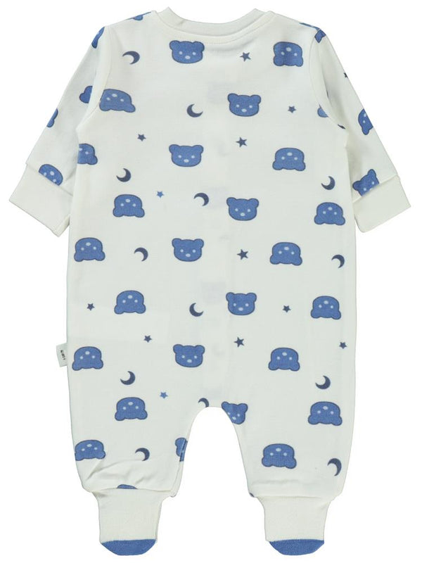 Civil Baby Ayıcık Baskılı 1-6 Ay Tulum - Ekru