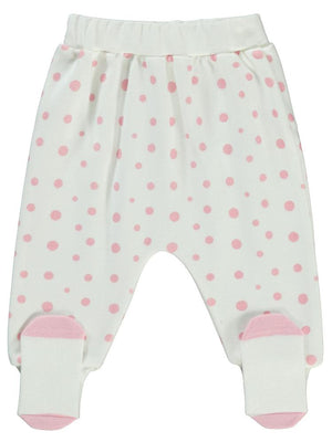 Civil Baby Puan Baskılı 1-6 Ay Tek Alt Bebe - Ekru
