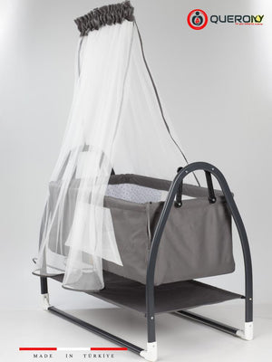 Quero Koza Plus Portatif Sallanır Anne Yanı Sepet Beşik - Gri