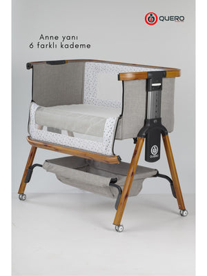 Quero Anne Yanı Sallanır Lüks Beşik - Gri