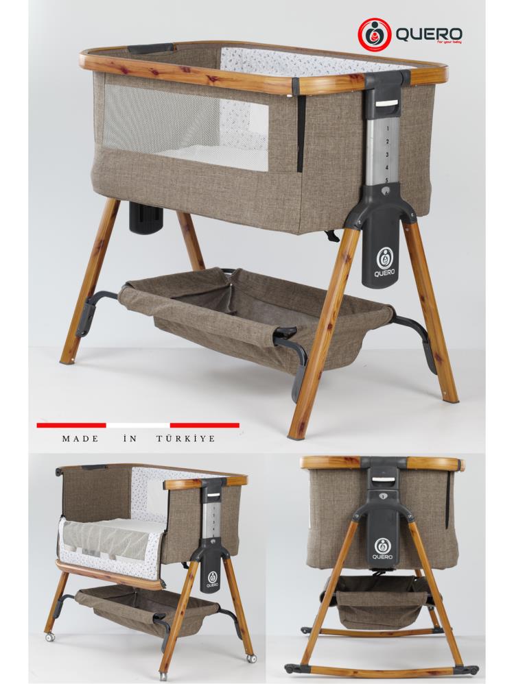 Quero Anne Yanı Sallanır Lüks Beşik - Kahverengi