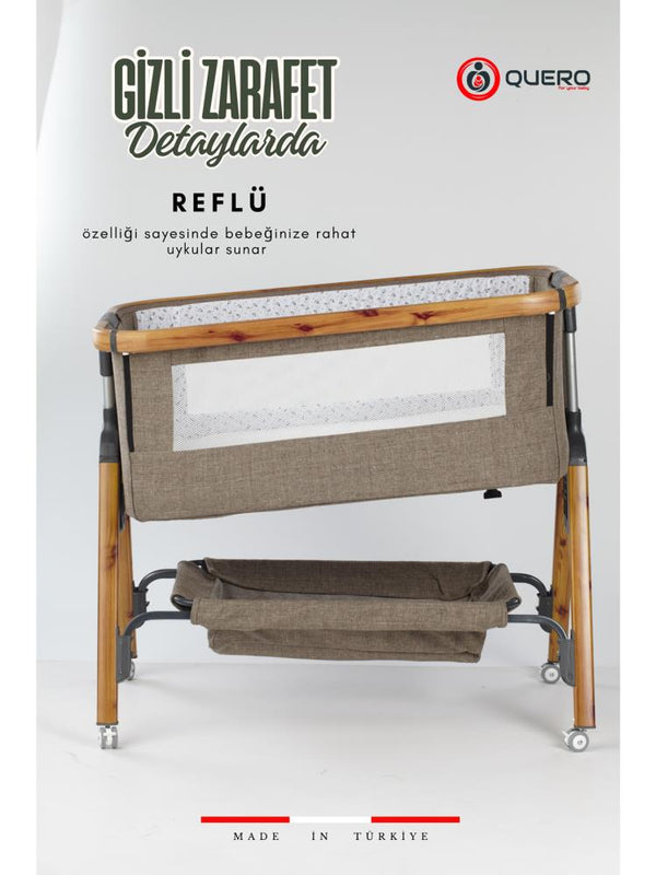 Quero Anne Yanı Sallanır Lüks Beşik - Kahverengi