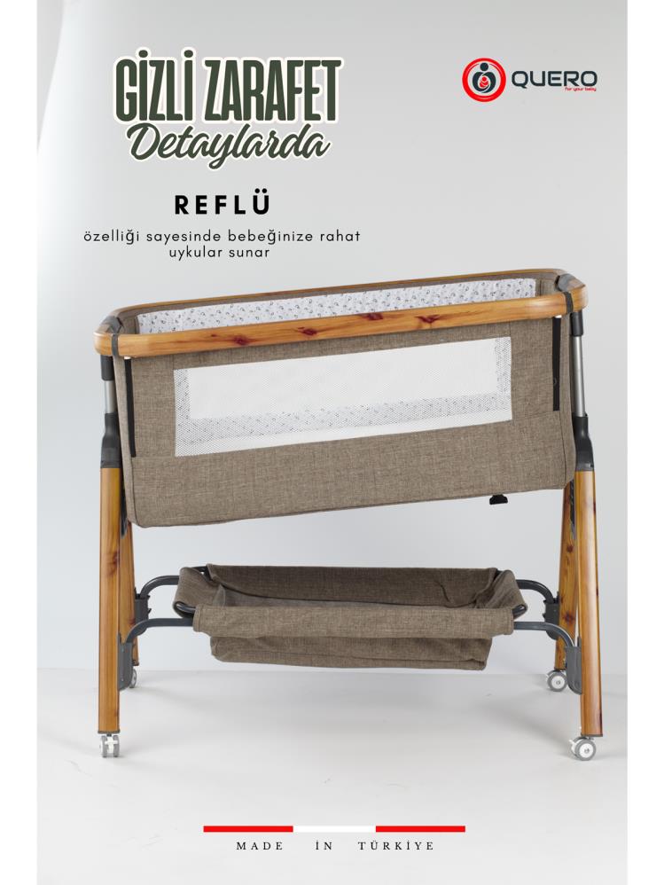 Quero Anne Yanı Sallanır Lüks Beşik - Kahverengi