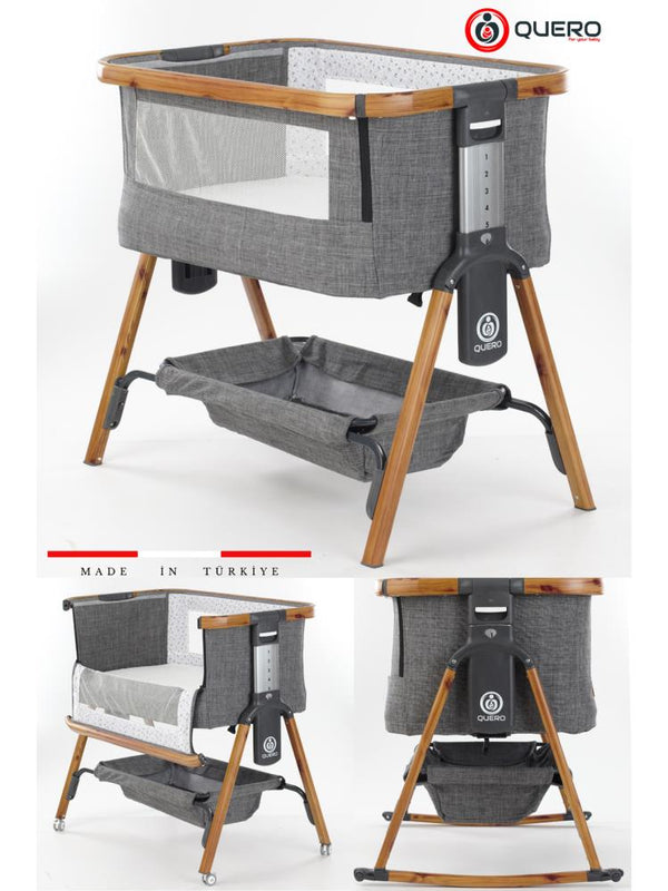 Quero Anne Yanı Sallanır Lüks Beşik - Gri