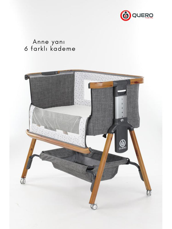 Quero Anne Yanı Sallanır Lüks Beşik - Gri
