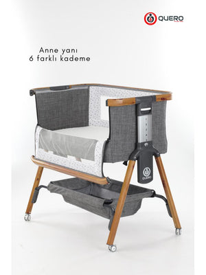 Quero Anne Yanı Sallanır Lüks Beşik - Gri