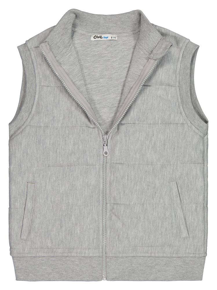 Civil Boys Kapitone Pike 10-13 Yaş Yelek - Gri