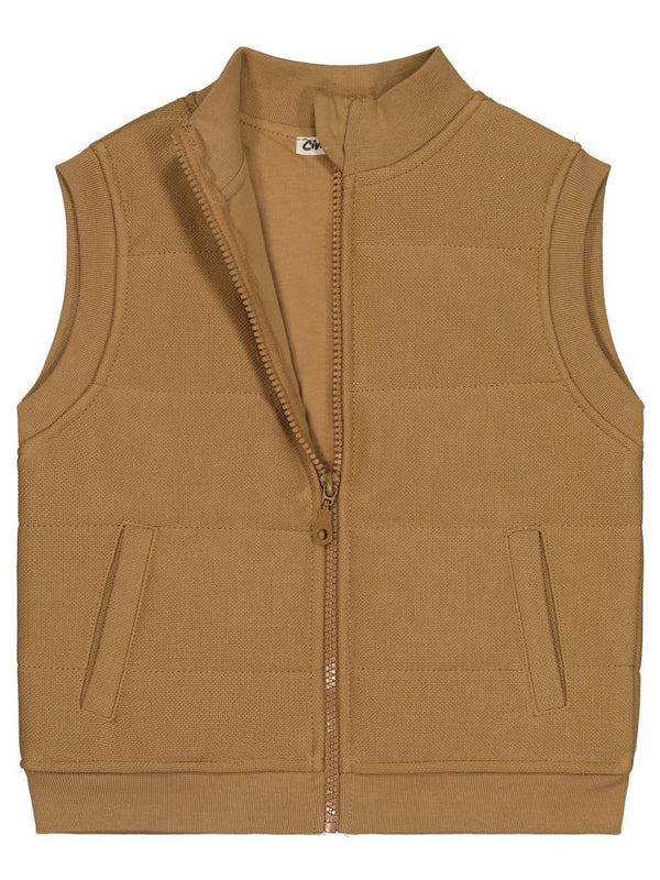 Civil Boys Kapitone Pike 2-5 Yaş Yelek - Kahverengi