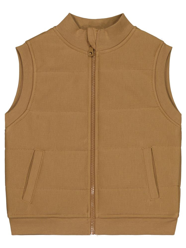 Civil Boys Kapitone Pike 2-5 Yaş Yelek - Kahverengi