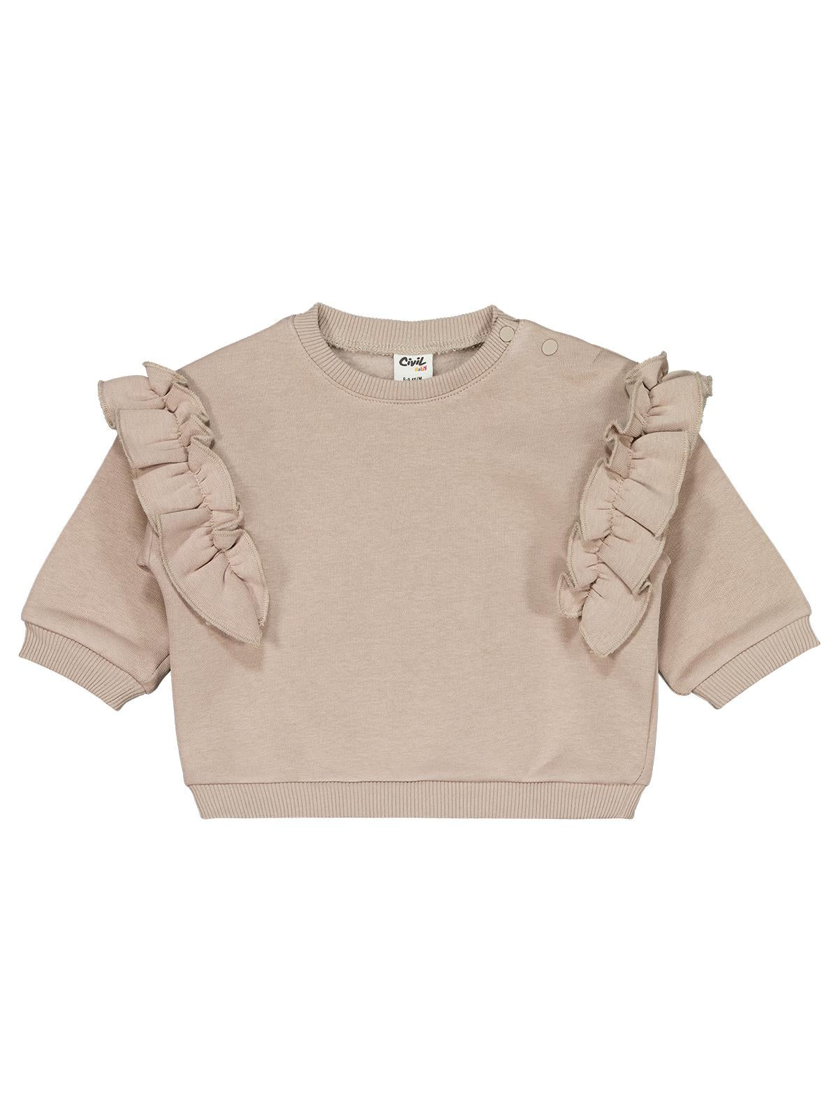 Civil Baby Fırfırlı 6-18 Ay Takım - Bej