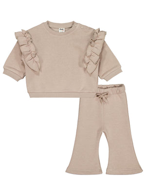 Civil Baby Fırfırlı 6-18 Ay Takım - Bej