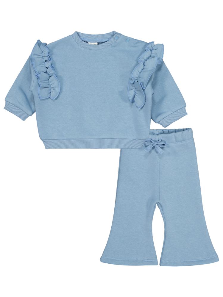 Civil Baby Fırfırlı 6-18 Ay Takım - Mavi