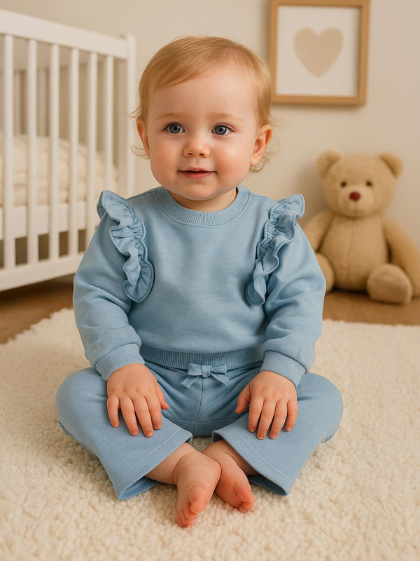 Civil Baby Fırfırlı 6-18 Ay Takım - Mavi