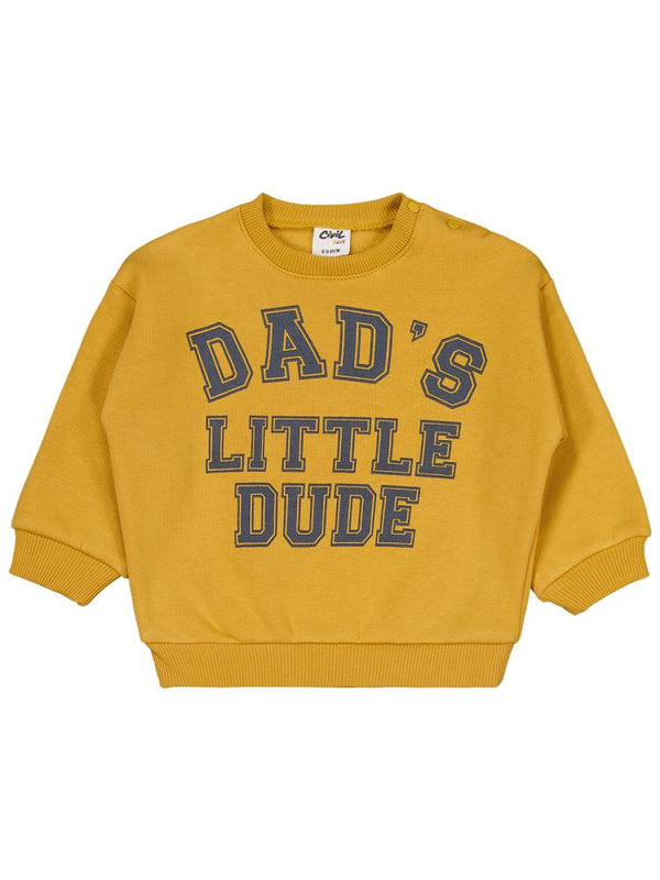 Civil Baby Dad's Little Dude  6-18 Ay Takım - Hardal