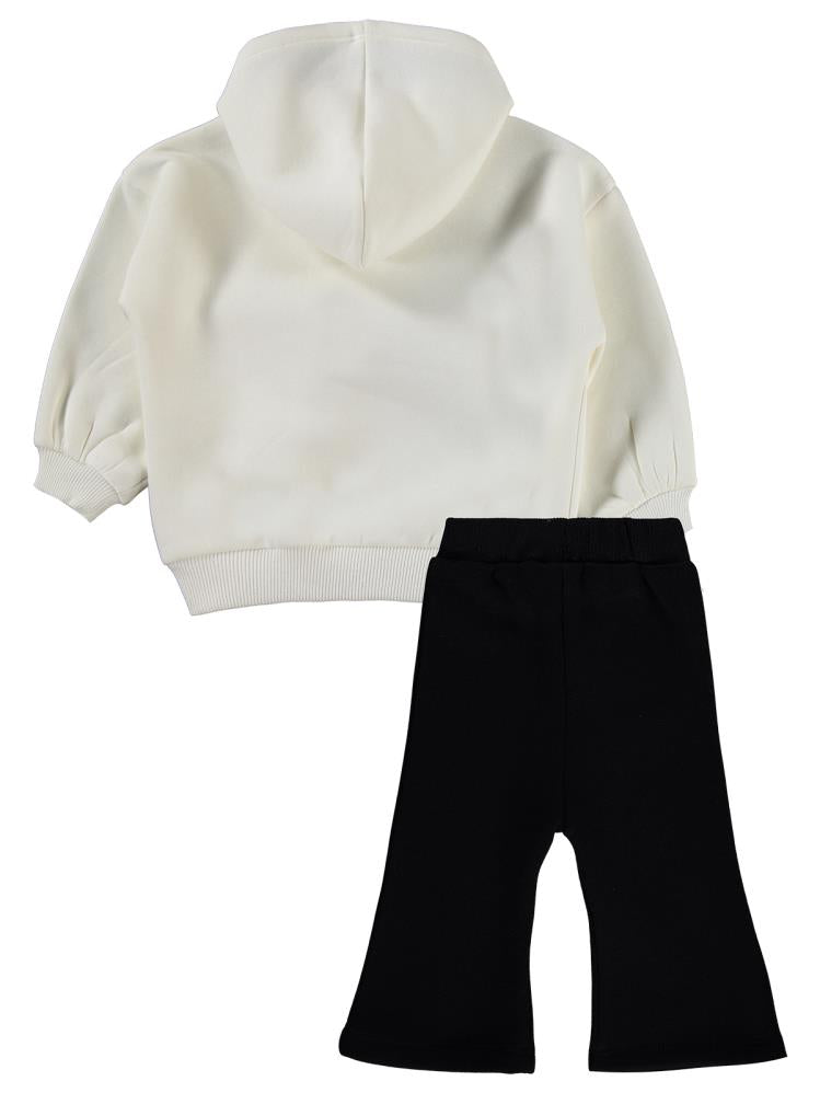 Civil Baby Fiyonk Nakışlı 6-18 Ay Takım - Ekru