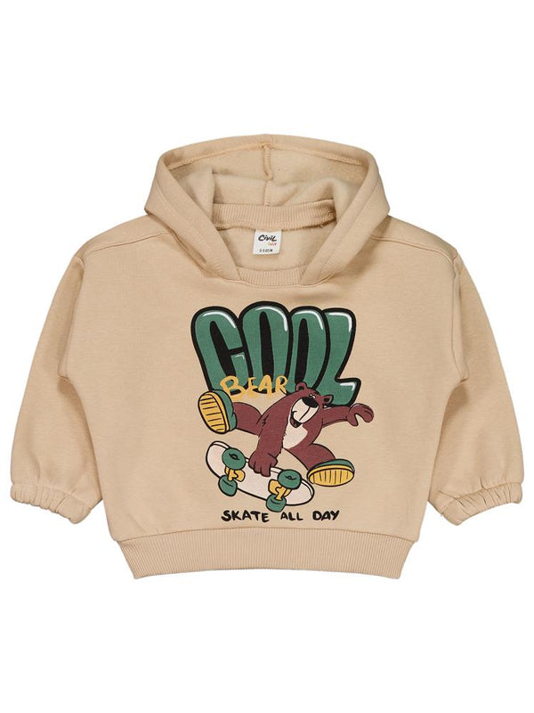 Civil Baby Ayıcık Baskılı 6-18 Ay Takım - Kahverengi