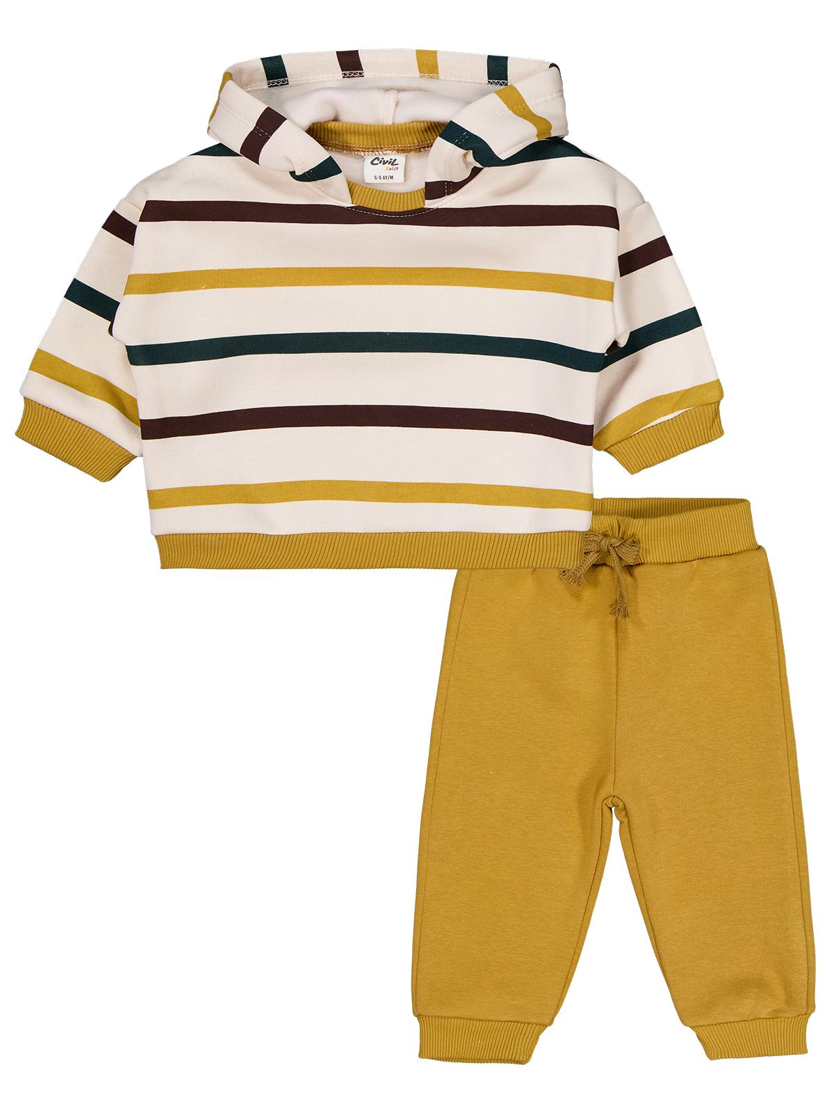 Civil Baby Dad's Little Dude  6-18 Ay Takım - Hardal