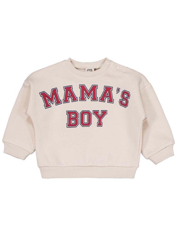 Civil Baby Mama's Boy Baskılı 6-18 Ay Takım - Bej