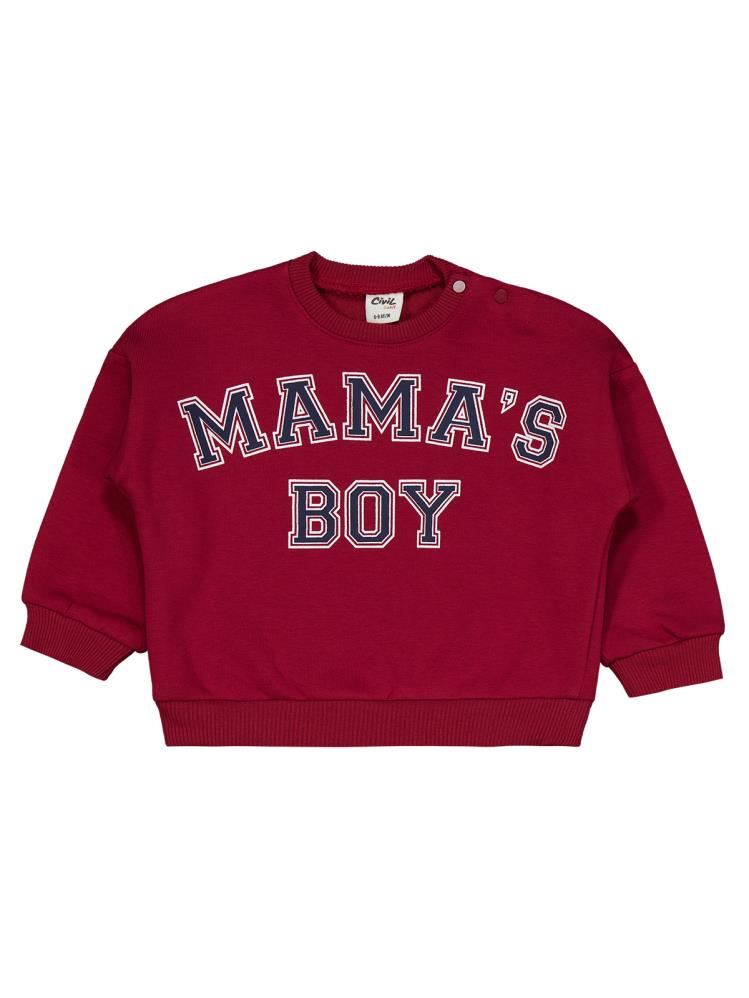 Civil Baby Mama's Boy Baskılı 6-18 Ay Takım - Bordo