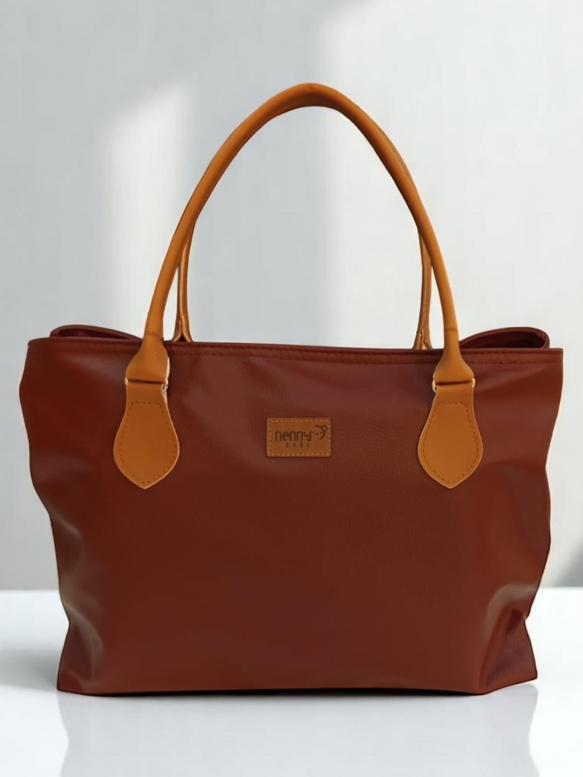 Nenny Baby Deri Anne Bebek Omuz Çantası - Bordo