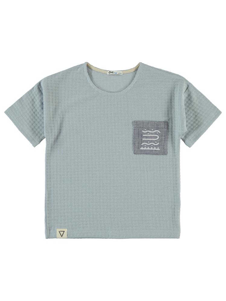 Civil Boys Desenli Cepli 6-9 Yaş Tişört - Mavi