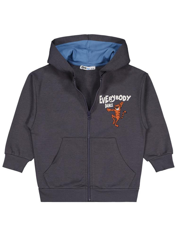 Civil Boys Everybody Dance Baskılı 2-5 Yaş Hırka - Gri