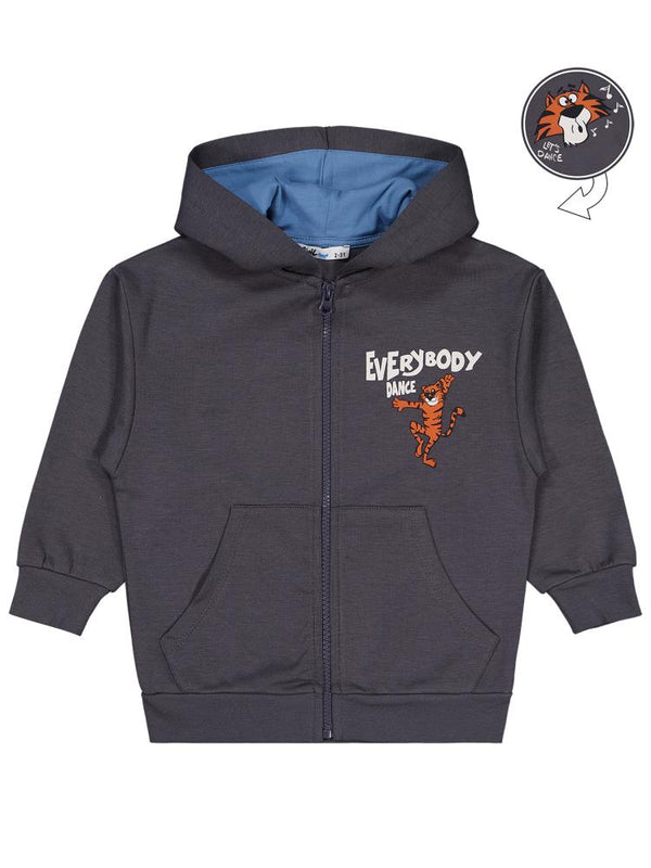 Civil Boys Everybody Dance Baskılı 2-5 Yaş Hırka - Gri