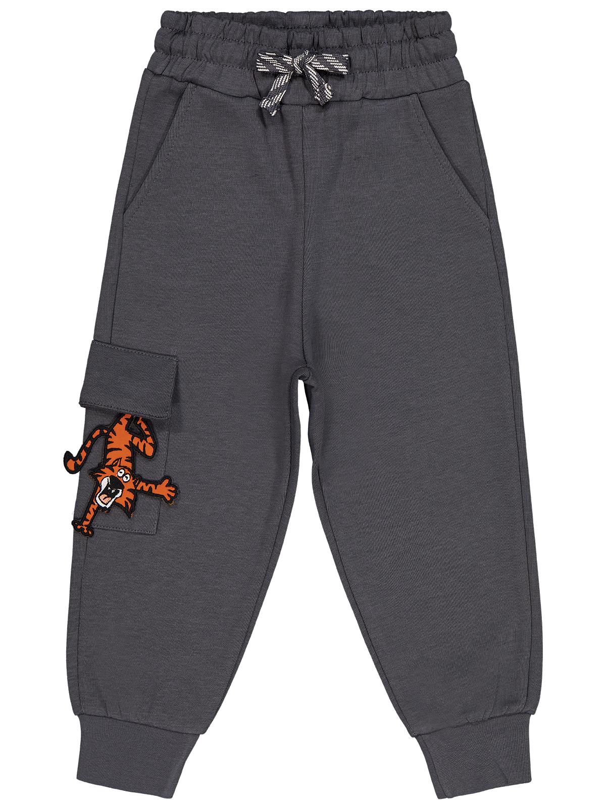 Civil Boys Cebi Kaplan Nakışlı 2-5 Yaş Eşofman Altı - Gri