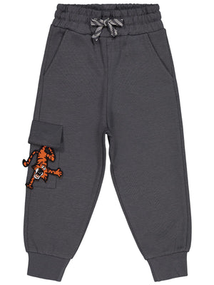 Civil Boys Cebi Kaplan Nakışlı 2-5 Yaş Eşofman Altı - Gri