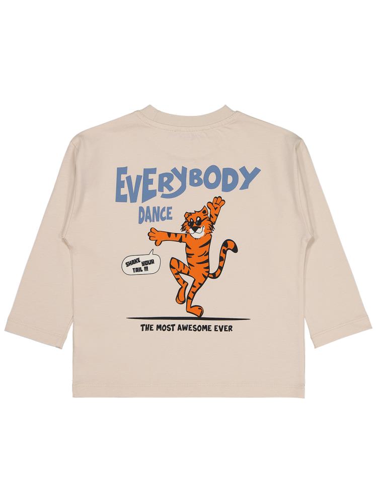 Civil Boys Everybody Dance Baskılı 2-5 Yaş Sweatshirt - Bej