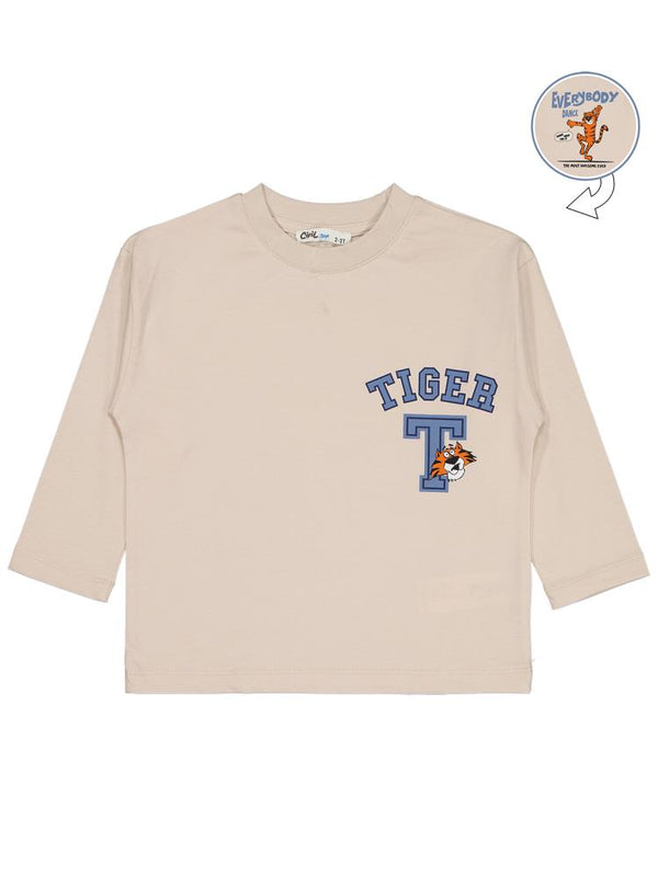 Civil Boys Everybody Dance Baskılı 2-5 Yaş Sweatshirt - Bej