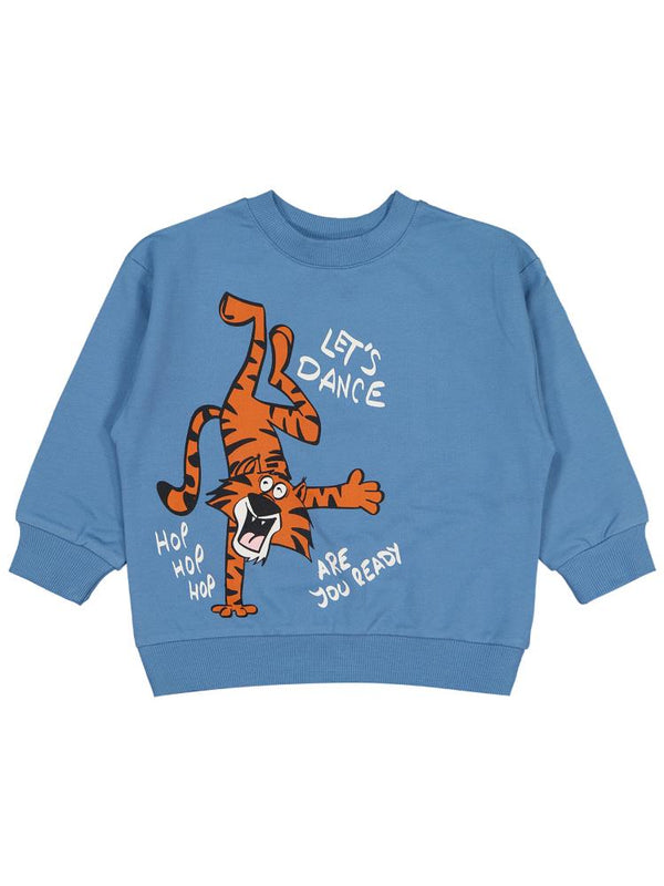 Civil Boys Lets Dance Baskılı 2-5 Yaş Sweatshirt - Mavi