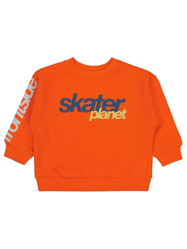Civil Boys Skater Baskılı 2-5 Yaş Sweatshirt - Turuncu