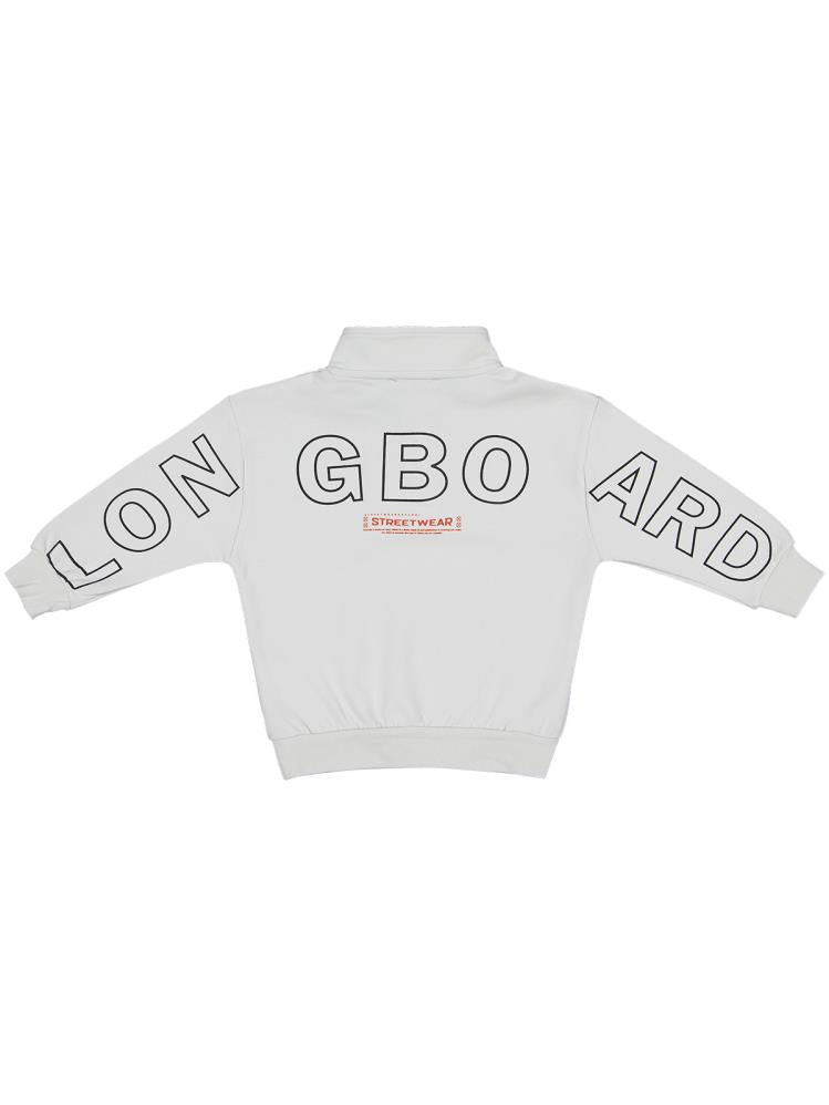 Civil Boys Longboard Baskılı 2-5 Yaş Sweatshirt - Gri