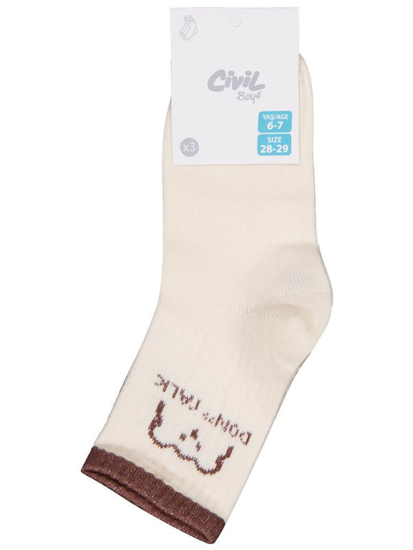 Civil Boys Bear 3'lü 2-12 Yaş Erkek Soket Çorap