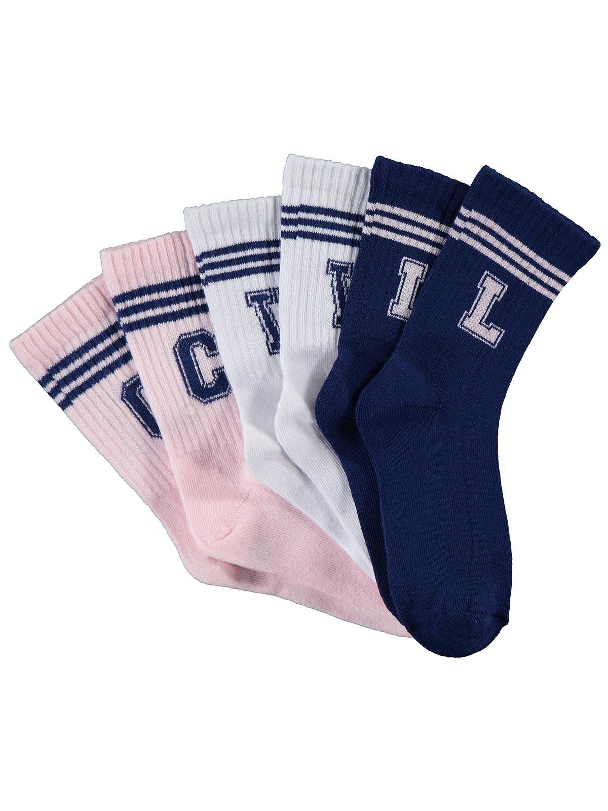 Civil Girls CVL 3'lü 2-12 Yaş Kız Soket Çorap