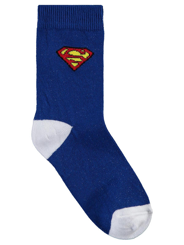 Süperman 3'lü 2-12 Yaş Erkek Soket Çorap