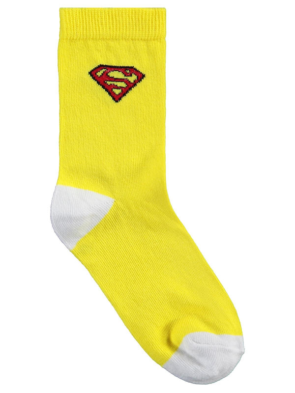 Süperman 3'lü 2-12 Yaş Erkek Soket Çorap
