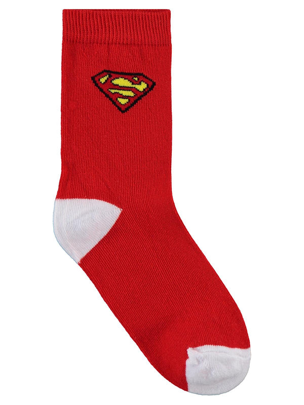 Süperman 3'lü 2-12 Yaş Erkek Soket Çorap