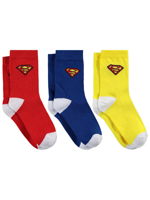 Süperman 3'lü 2-12 Yaş Erkek Soket Çorap